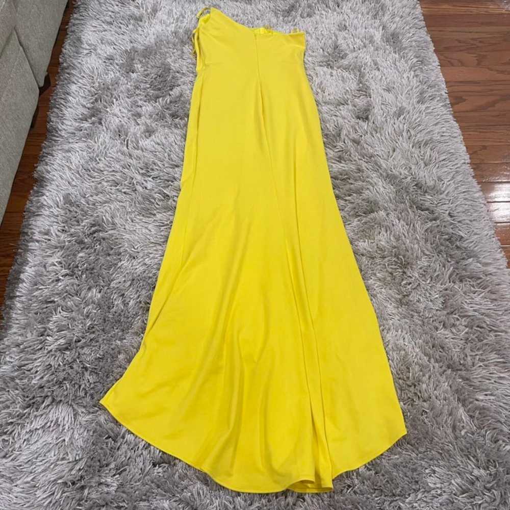 La Femme 28176 Yellow One Sleeve Gown 12 - image 6