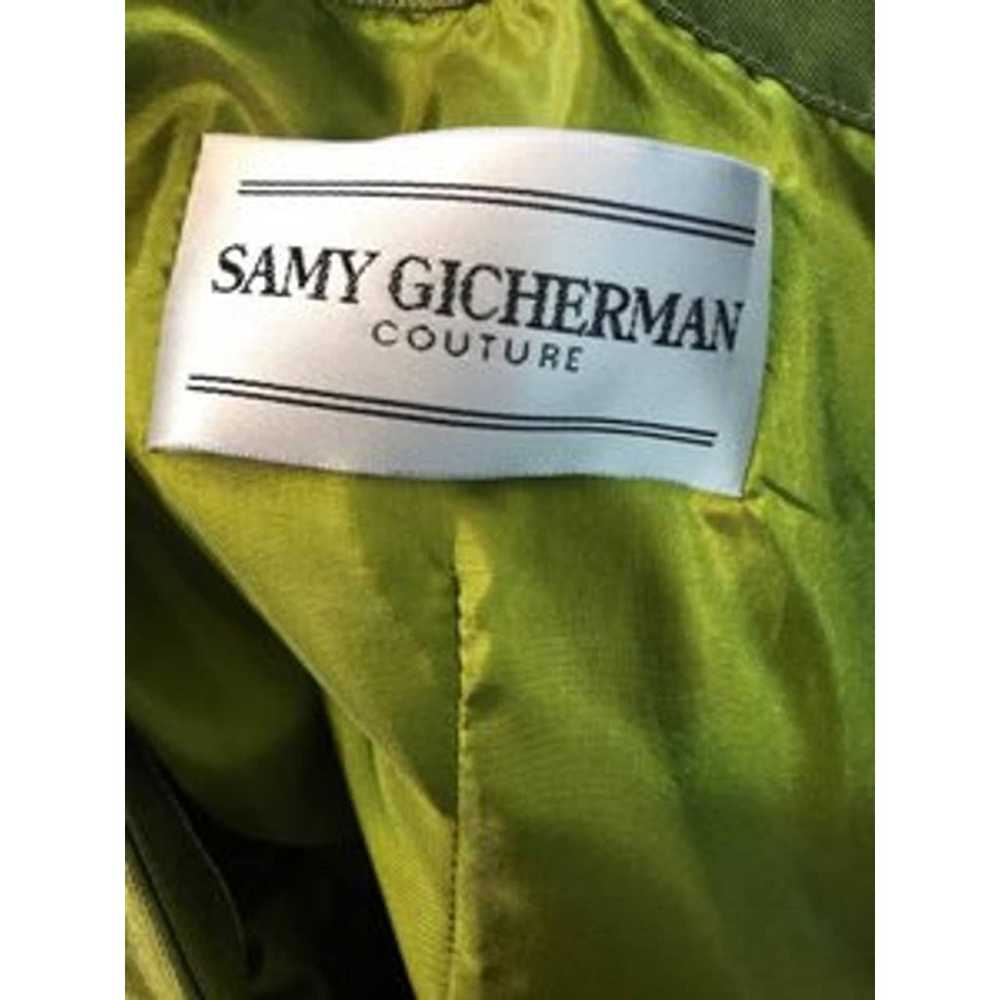 Samy Gicherman Chartreuse Silk Taffeta Sheath Dre… - image 6