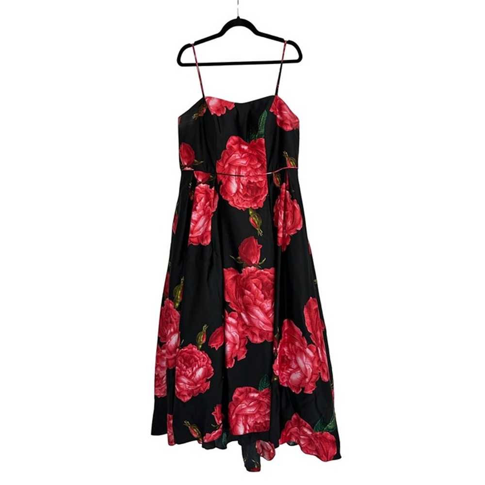 CAMILLE LA VIE Floral Black Rose Gown Sz 14W - image 12