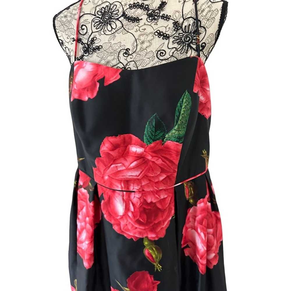 CAMILLE LA VIE Floral Black Rose Gown Sz 14W - image 2