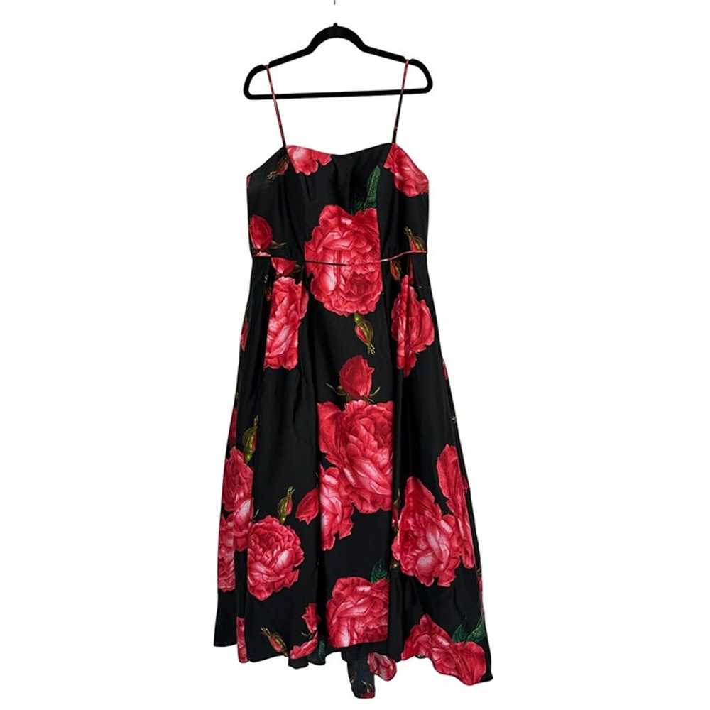 CAMILLE LA VIE Floral Black Rose Gown Sz 14W - image 9