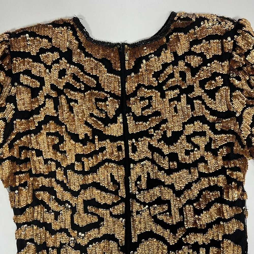 Vintage LAURENCE KAZAR Gown Dress Short Sleeve Em… - image 10