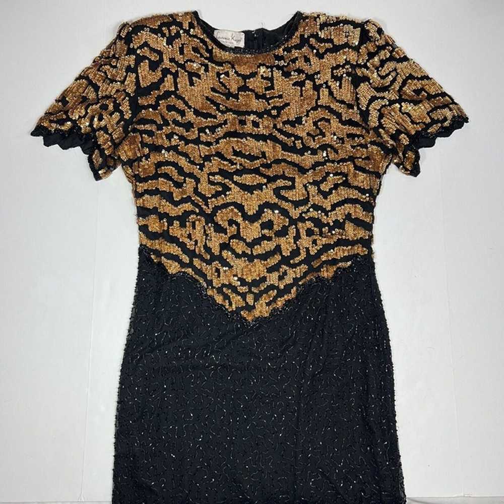 Vintage LAURENCE KAZAR Gown Dress Short Sleeve Em… - image 4