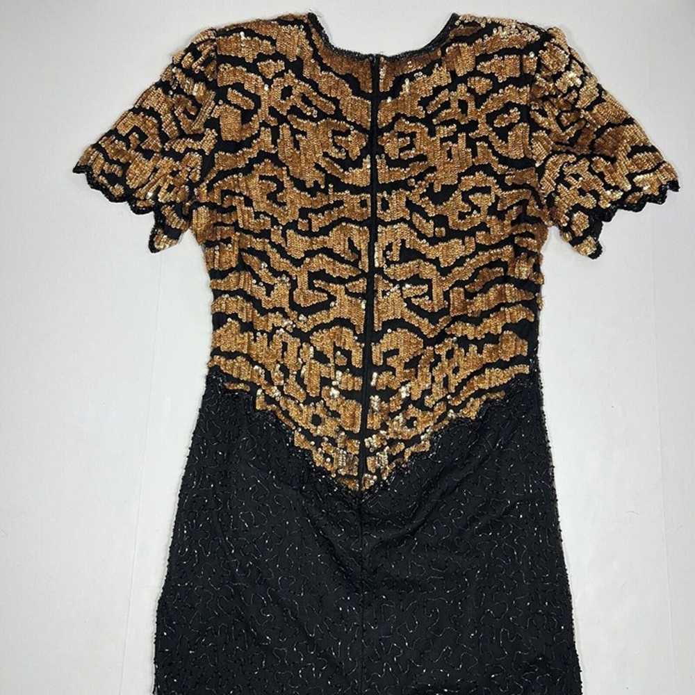 Vintage LAURENCE KAZAR Gown Dress Short Sleeve Em… - image 7