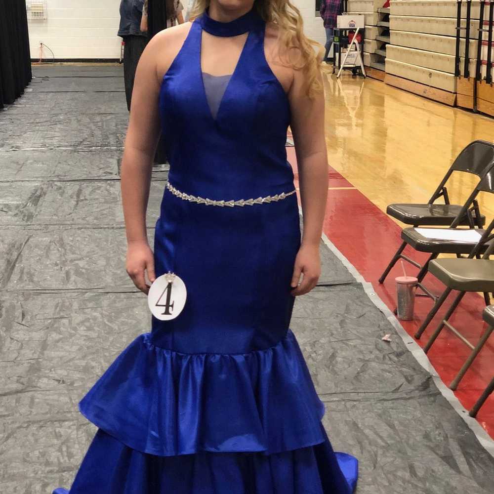 Royal blue pageant/prom dress - image 4