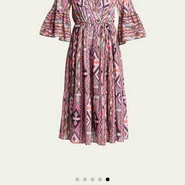 Kobi  Halperin Rosa Ikat Bell Sleeve Midi Dress S… - image 1