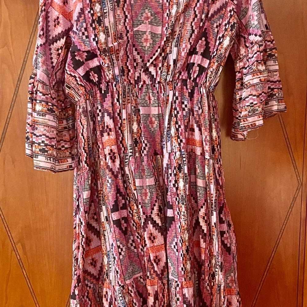 Kobi  Halperin Rosa Ikat Bell Sleeve Midi Dress S… - image 2