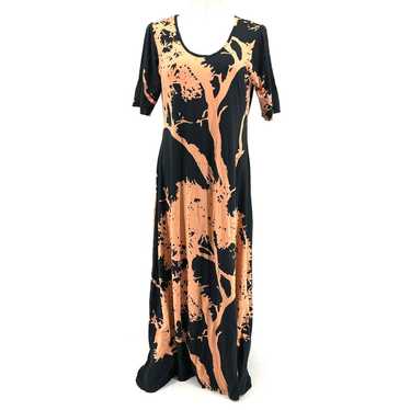 Bel Kazan Printed Maxi Dress Short Sleeve Stretch… - image 1