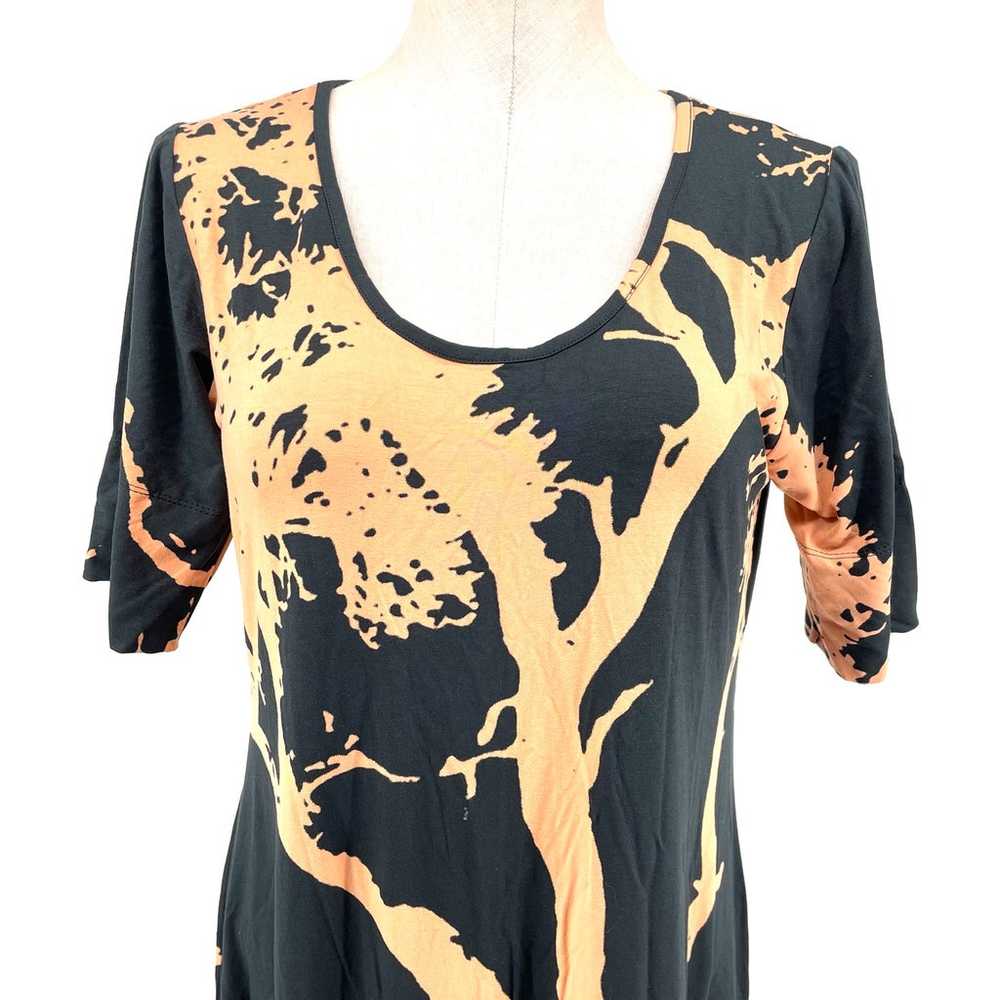 Bel Kazan Printed Maxi Dress Short Sleeve Stretch… - image 2