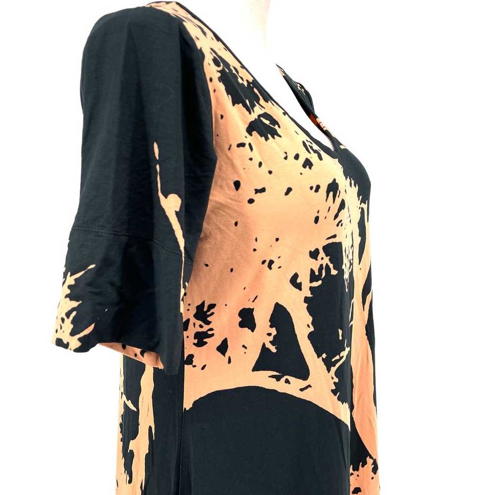 Bel Kazan Printed Maxi Dress Short Sleeve Stretch… - image 4
