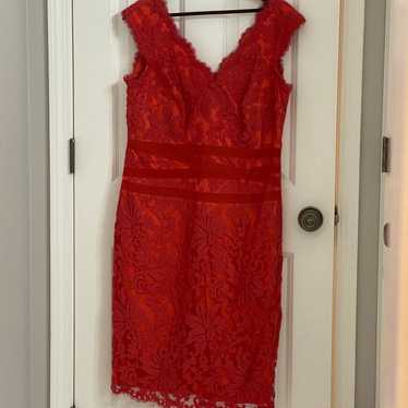 Gorgeous Red Lace Tadashi Shoji Dress - size XL