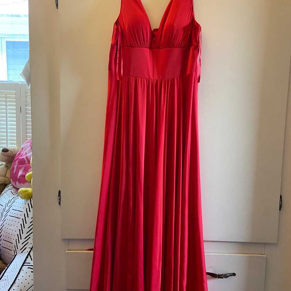Cherry red prom dress - image 1