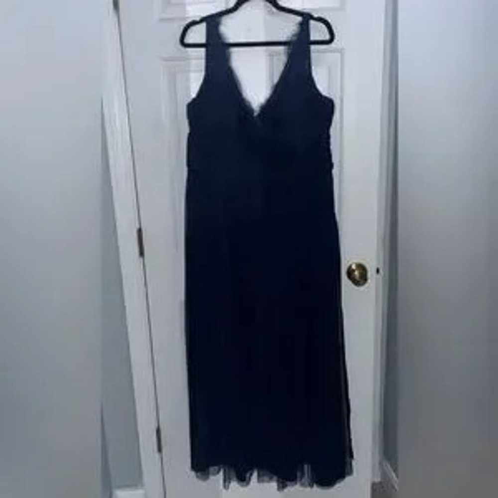 Hitherto Navy Blue Lace Gown size 22 - image 2
