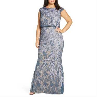 Betsy and adam lace inset hot sale soutache gown