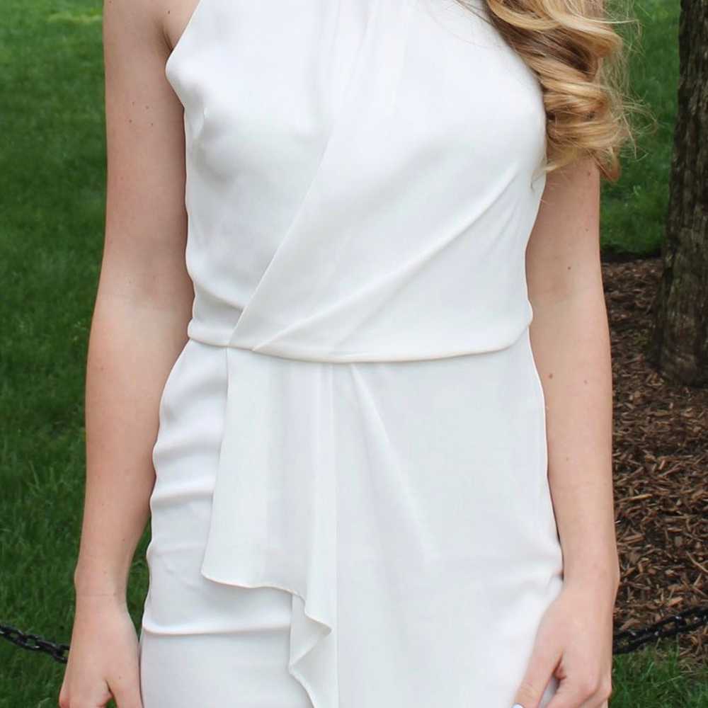 Halston halter dress in white - image 2