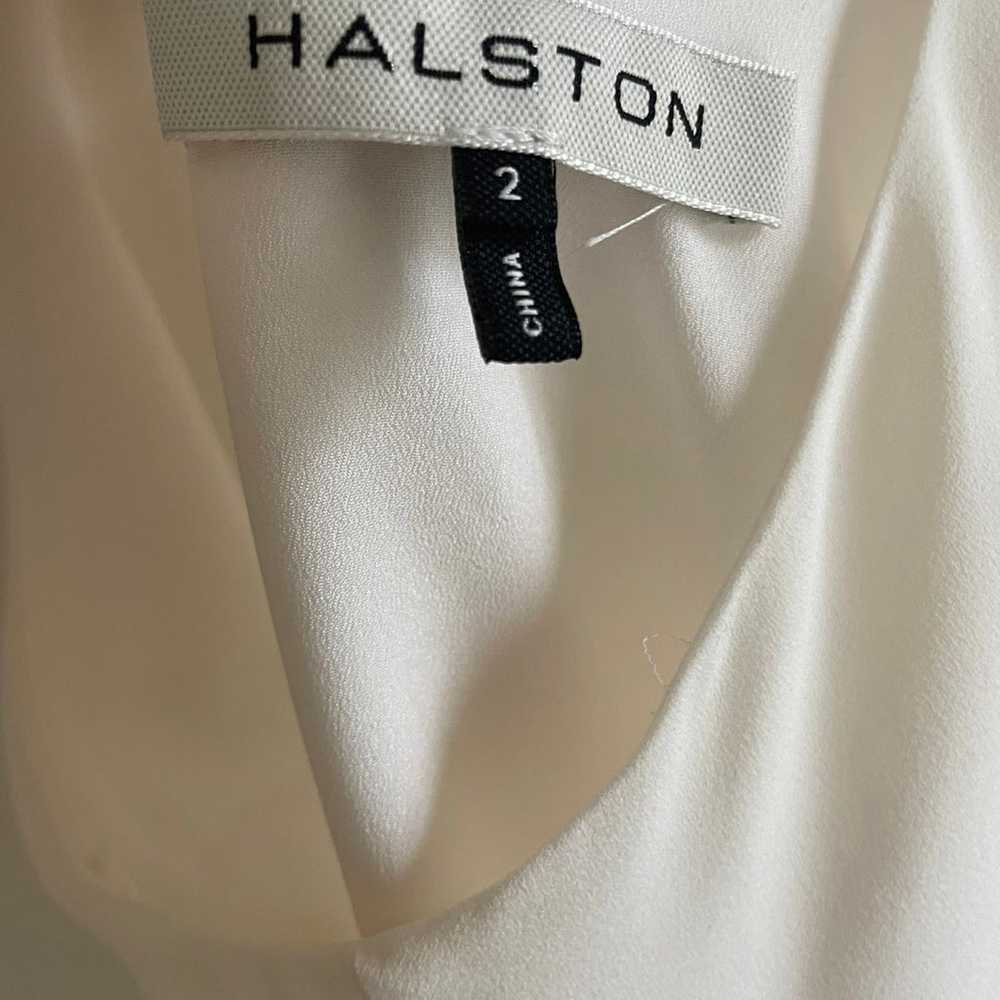 Halston halter dress in white - image 5