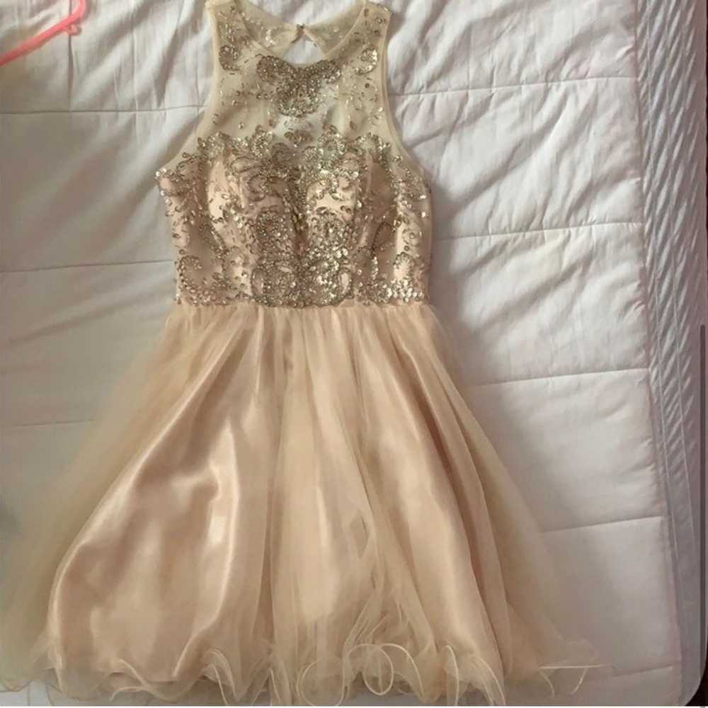 Champagne short quince/hoco dress - image 2