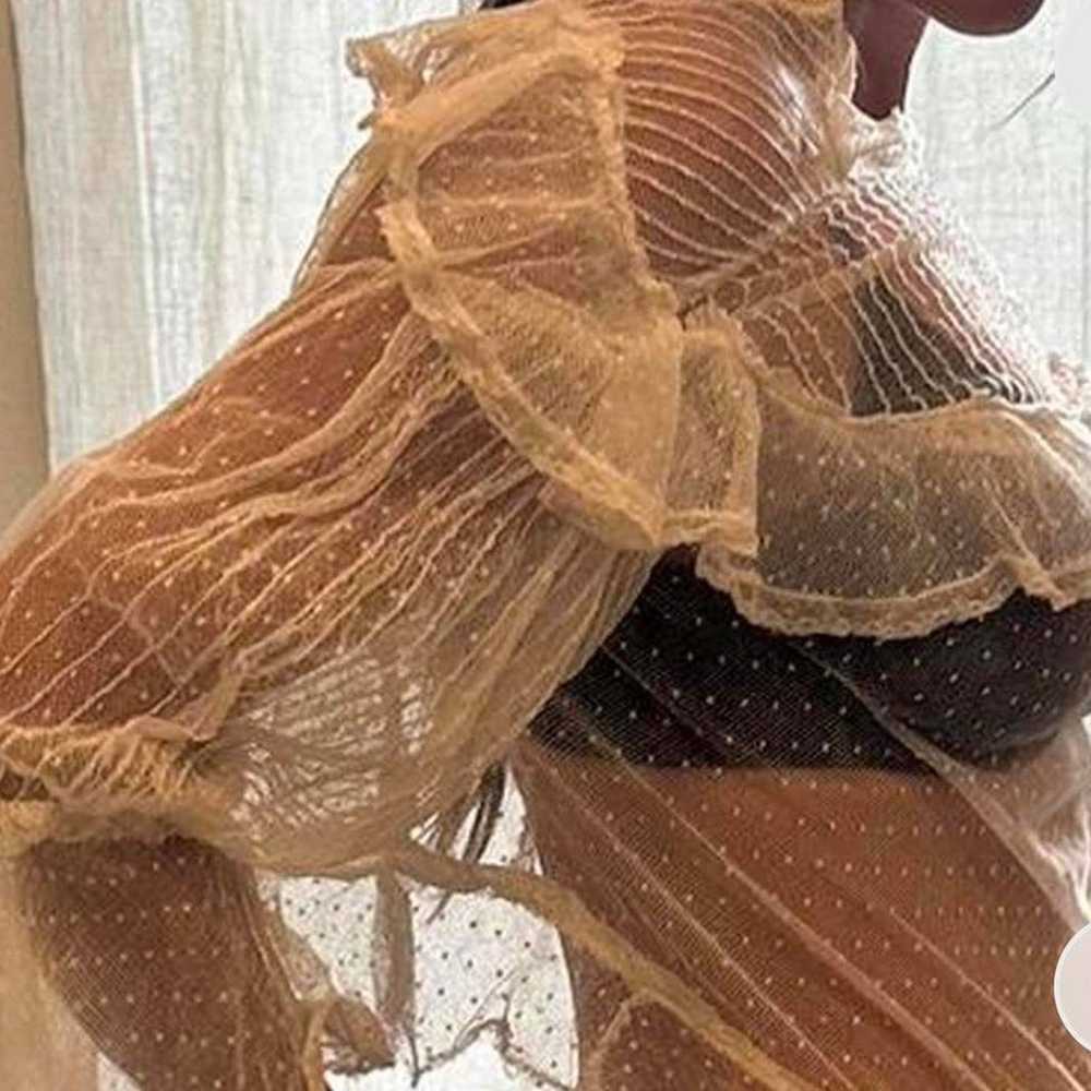VTG lace mesh wedding dress set - image 4