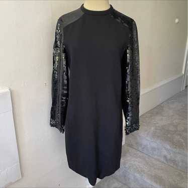 Jill Stuart Black Long Sequin Sleeve Shimmer Poll… - image 1