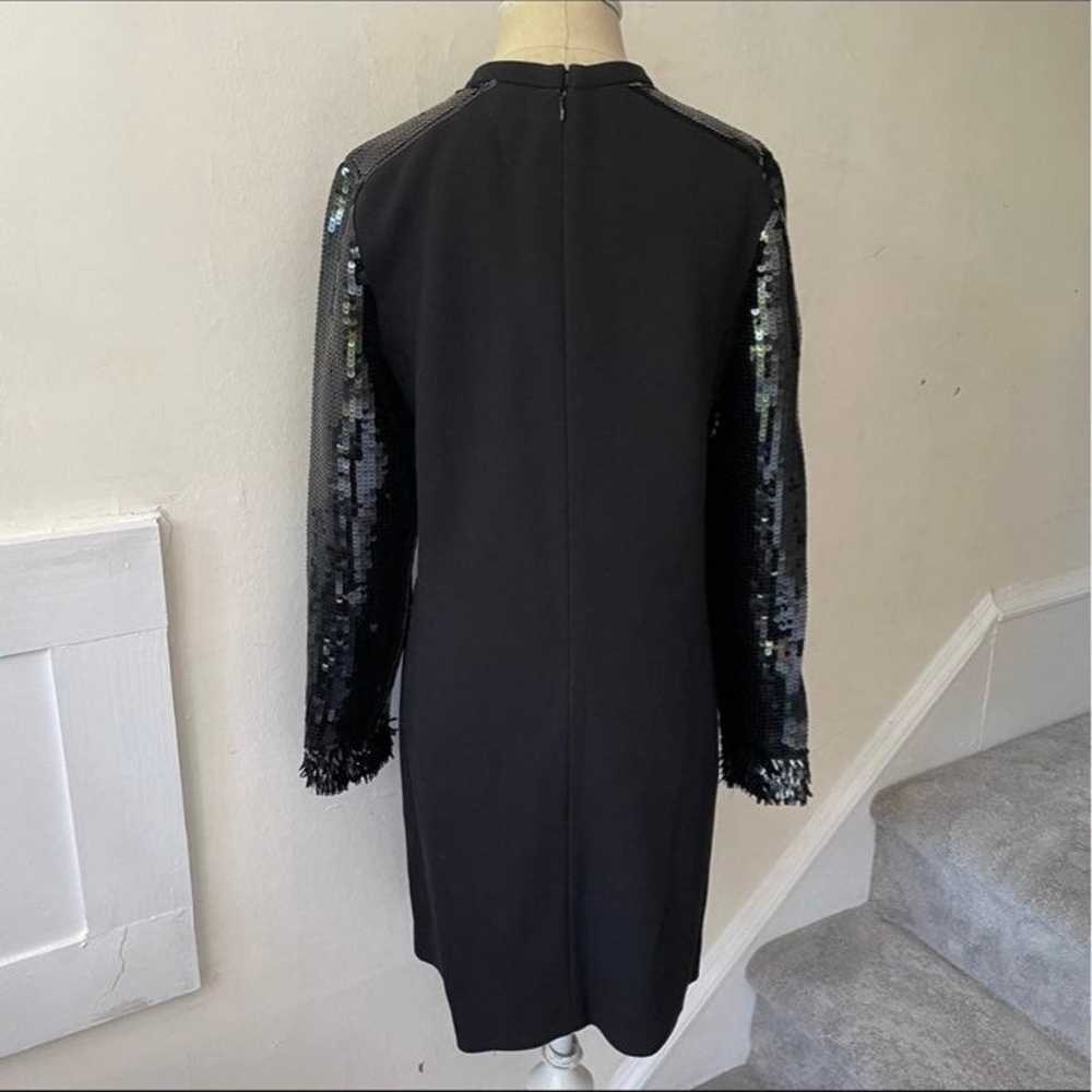 Jill Stuart Black Long Sequin Sleeve Shimmer Poll… - image 3