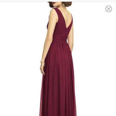 Dessy Collection V-neck Chiffon Gown