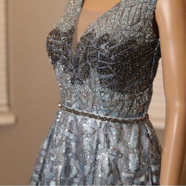 Beautiful silver grey blue gown