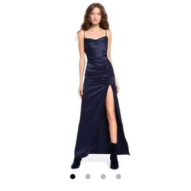 alice and olivia navy gown