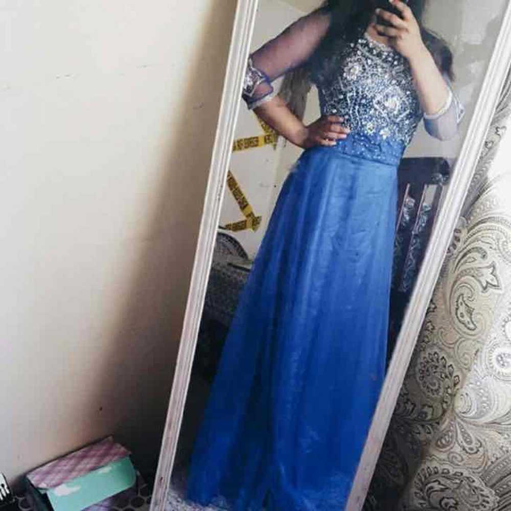 Royal Blue Prom Party Dress Evening Gown - image 1