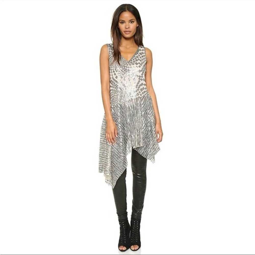 Anna Sui celestial sequins sheer dress tunic asym… - image 3