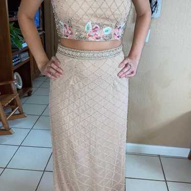 Sherri hill beige prom dress size 2 - image 1