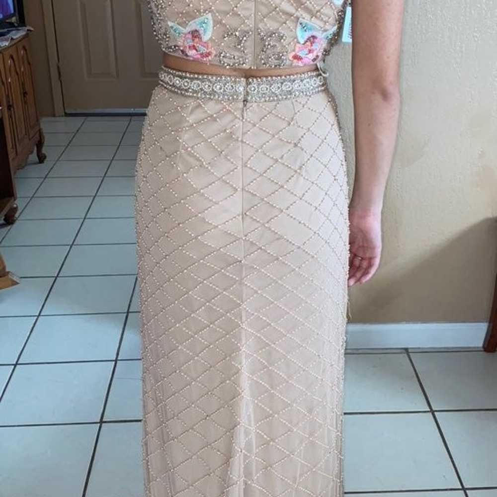 Sherri hill beige prom dress size 2 - image 2