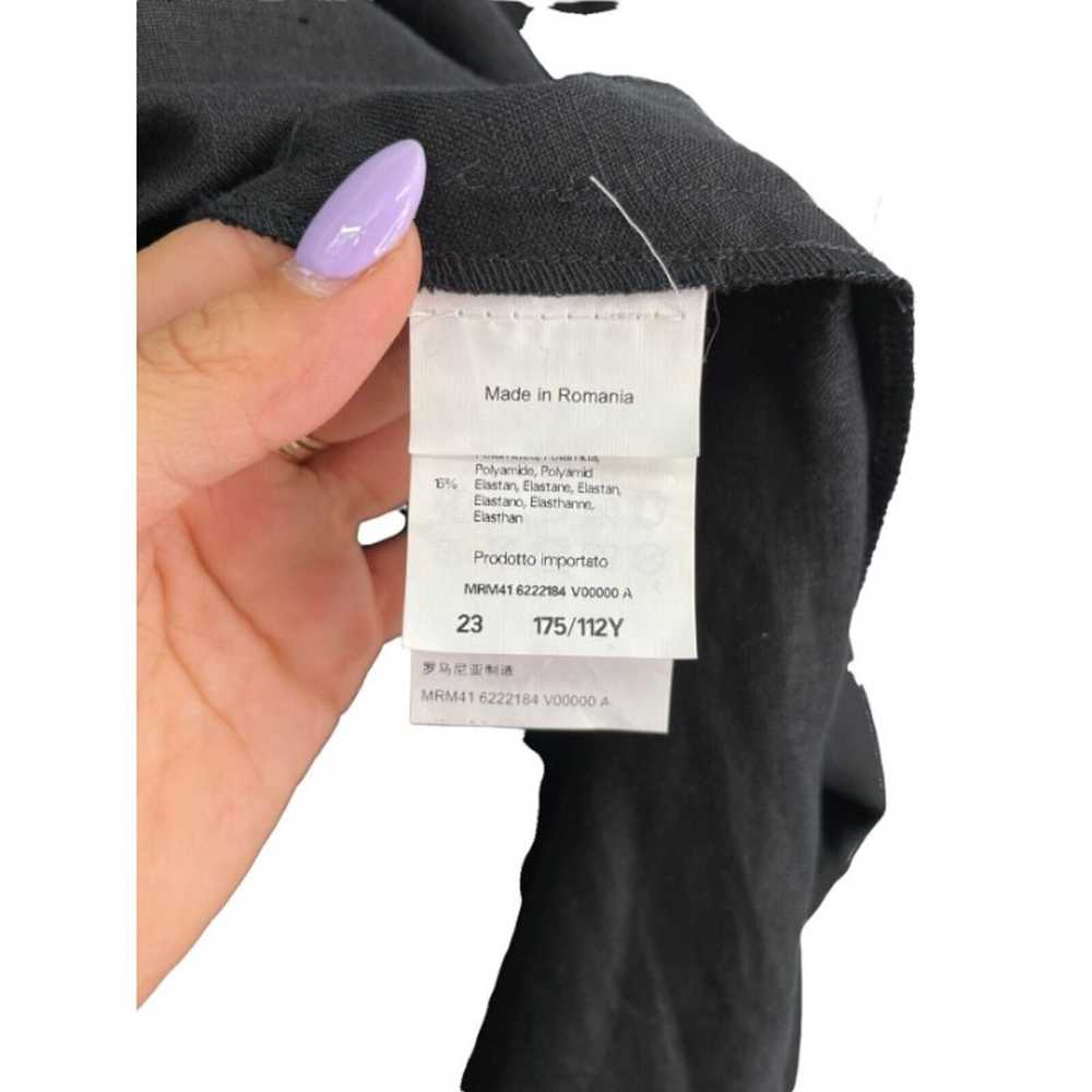 Marina Rinaldi Linen Dress Solid Black Short Slee… - image 6