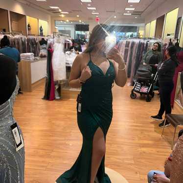Emerald Green Sparkly Dress - image 1