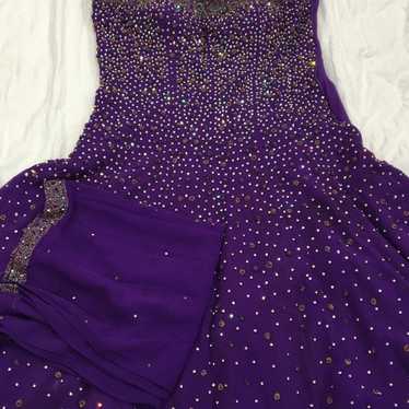 Purple Heavy Anarkali