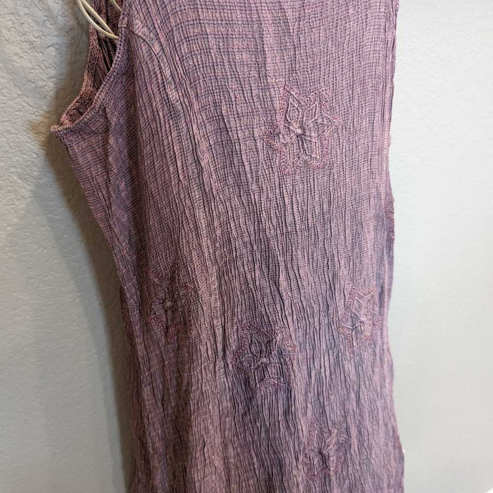 Stunning boho gypsy vintage free size lilac dress… - image 3