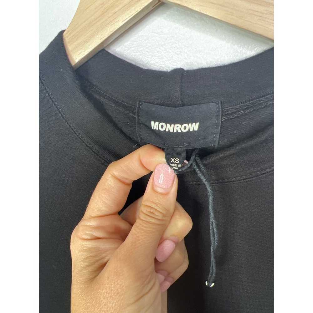 NEW Monrow Super Soft Casual Fleece Black Long Sl… - image 5
