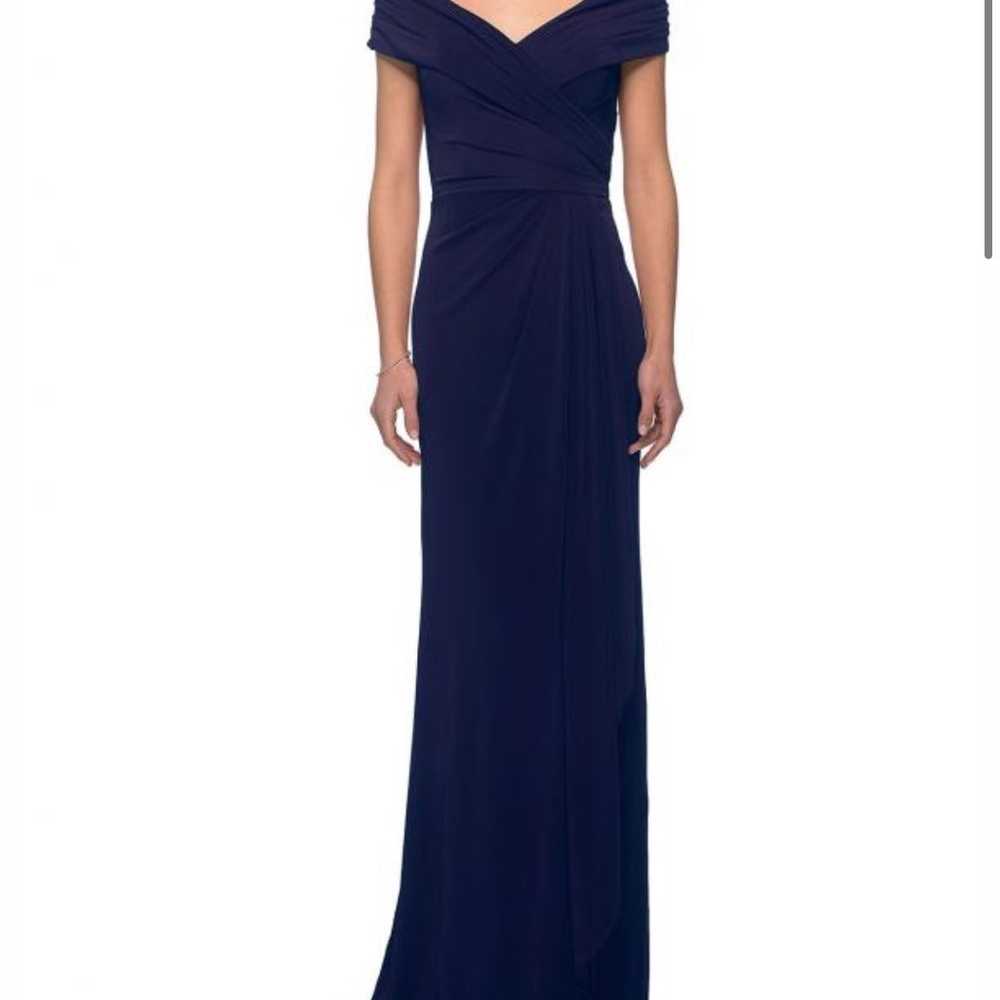 La Femme 26519 Blue Gown US 2 NWOT - image 1