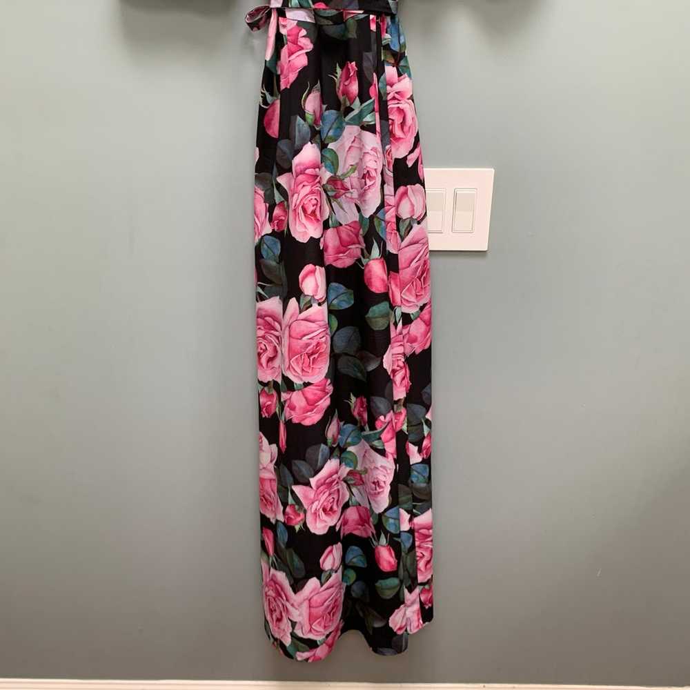 Selkie Rose Floral Upper East Wrap Maxi Dress XS - image 9