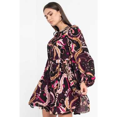 New Ted Baker Rhabia Mini Dress Purple Paisley Ba… - image 1