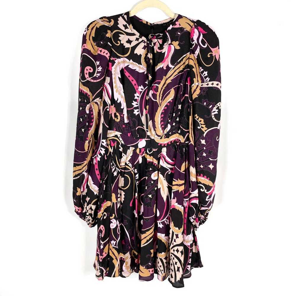 New Ted Baker Rhabia Mini Dress Purple Paisley Ba… - image 5