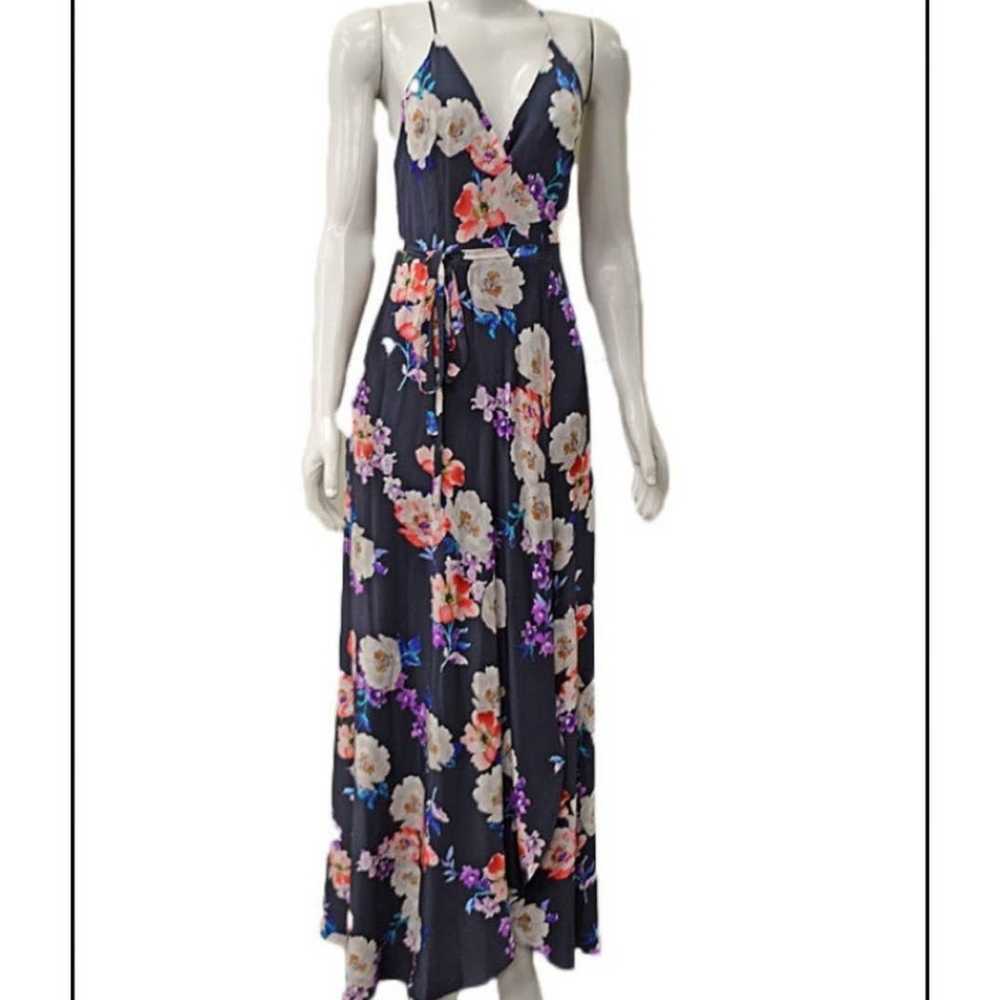YUMI KIM floral slit maxi dress 100% SILK - image 2