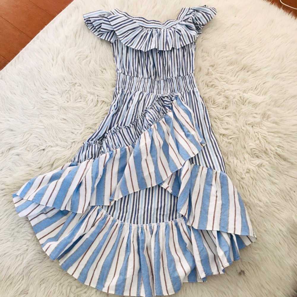 MISA Los Angeles Marin Striped Dress Ruffles Size… - image 6