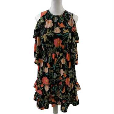 Kate Spade Blossom Cold Shoulder Dress Black Size… - image 1