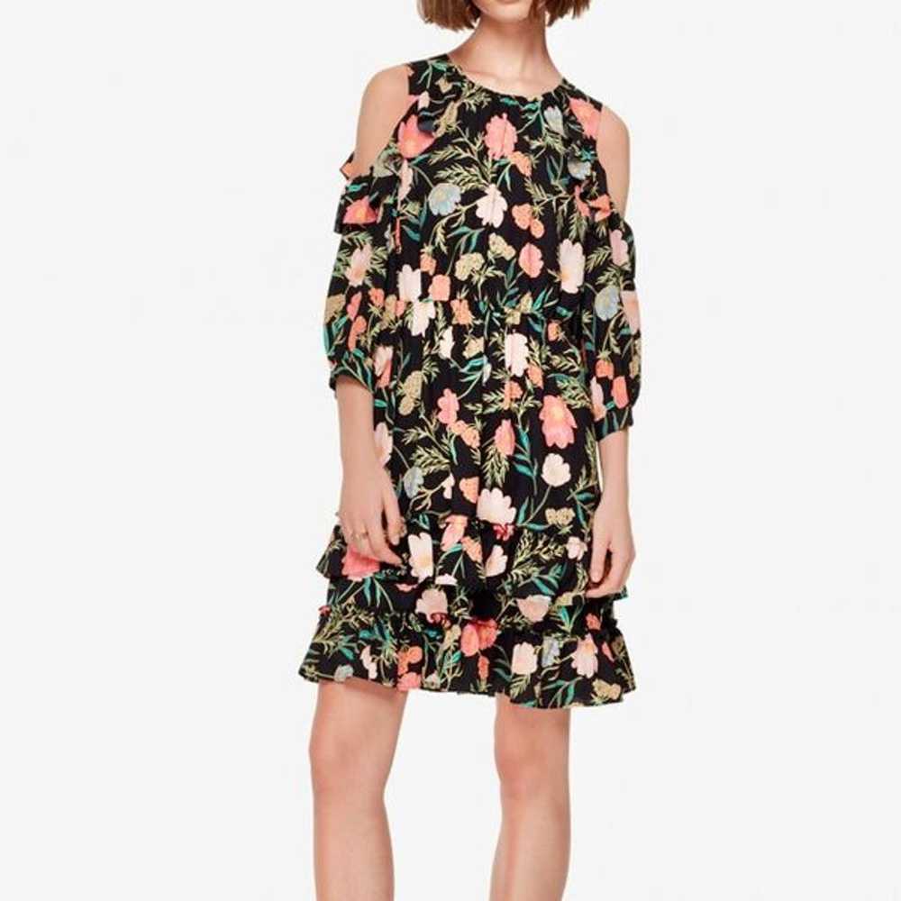 Kate Spade Blossom Cold Shoulder Dress Black Size… - image 3
