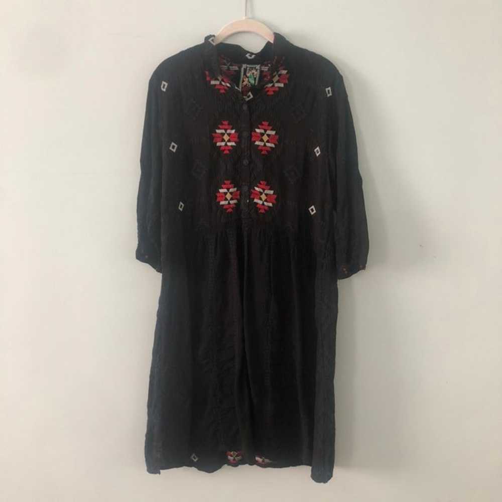 Johnny Was Pocca Embroidered Tunic Dress - image 4