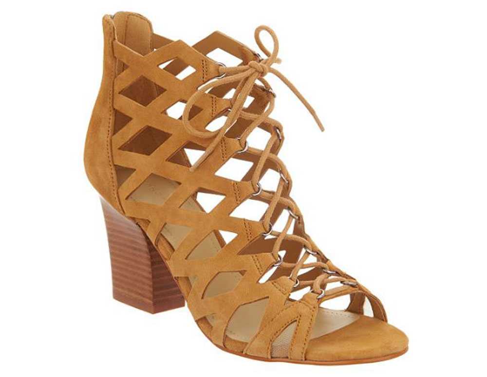 Marc Fisher Cut-out Suede Lace-up Sandals Blair L… - image 1