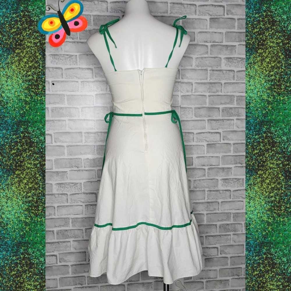 Vintage 70s Pansy Prairie Dress with Side Ties - image 7