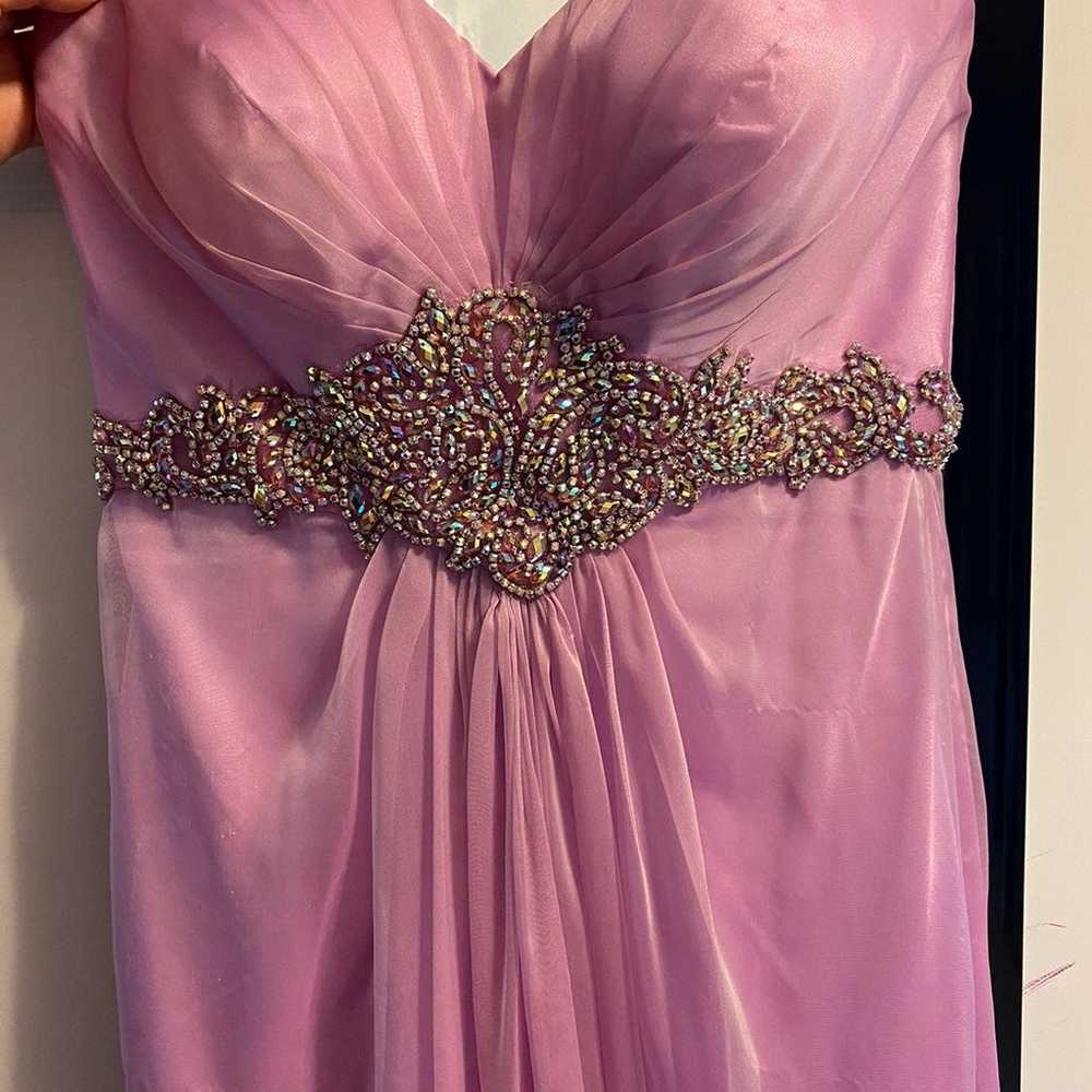 La Femme Strapless Prom Dress size 4 - image 3