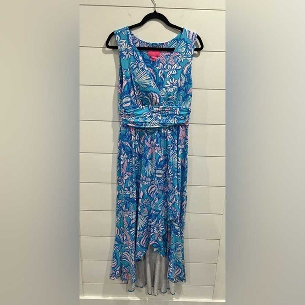 Lilly Pulitzer Amalfi blue Moana wrap maxi dress - Gem