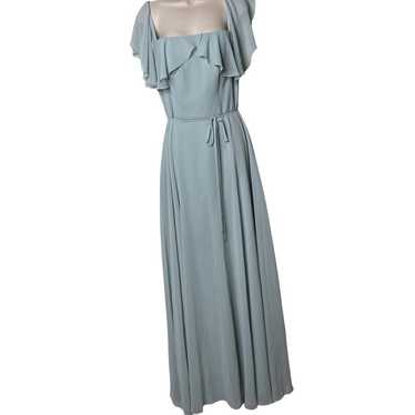 Marchesa Notte Braidsmaid maxi gown in greyish blu